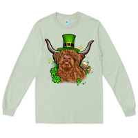 Matcha St. Patrick's Day cow Long Sleeve Tee - OliviaCreatesArt