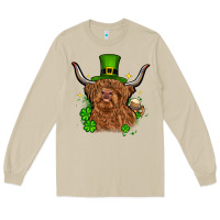 Mushroom St. Patrick's Day cow Long Sleeve Tee - OliviaCreatesArt