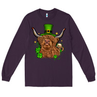 Plum St. Patrick's Day cow Long Sleeve Tee - OliviaCreatesArt