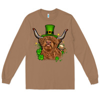 Toasted Coconut St. Patrick's Day cow Long Sleeve Tee - OliviaCreatesArt