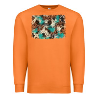 Carrot turquoise glitter cowhide background Premium Sweatshirt - BarkalooDesign