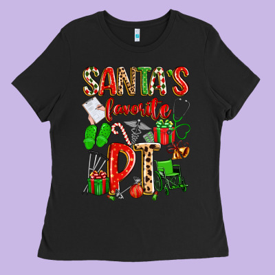 Santa's Favorite Pt Ladies Tee Designed By Texasbilliewilder