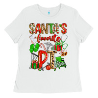 White santa's favorite pt Ladies Tee - texasbilliewilder