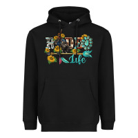 Black western rodeo bullfighter  life turquoise's gemstones arrow sunflowers Heavyweight Hoodie - BarkalooDesign