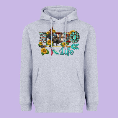 Western Rodeo Bullfighter  Life Turquoise's Gemstones Arrow Sunflowers Heavyweight Hoodie Designed By Barkaloodesign