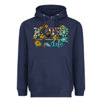 Navy western rodeo bullfighter  life turquoise's gemstones arrow sunflowers Heavyweight Hoodie - BarkalooDesign