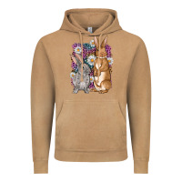 Vintage Camel Bunnys Easter with leopard background Vintage Hoodie - OliviaCreatesArt