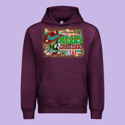 Merry Christmas Western Boots Urban Hoodie Designed By Adodesignshop