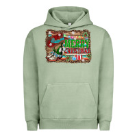 Pigment Oil Green merry christmas western boots Urban Hoodie - AdoDesignShop