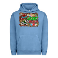 Pigment Pebble Blue merry christmas western boots Urban Hoodie - AdoDesignShop