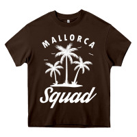 Chocolate Brown Mallorca Squad Beach Summer Surfing Swimming Travel Vacation Heavy Core Tee - longCreatives