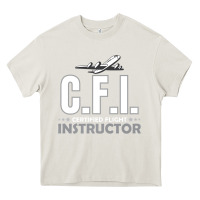 Cream CFI CFI Certified Flight Pilot Gift CFI Flying Instructor Heavy Core Tee - longCreatives