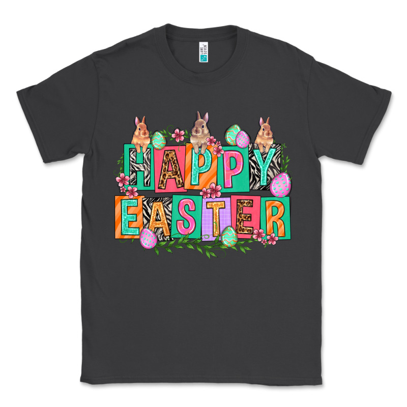 Happy Easter With Plate Letters Easter Day Classic Tee by HowdyJamesFarm | Teevron