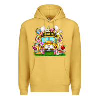 Antique Gold Easter School Bus Premium Hoodie - CowhideDigitalArt