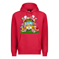 Cardinal Easter School Bus Premium Hoodie - CowhideDigitalArt