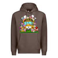 Coffee Easter School Bus Premium Hoodie - CowhideDigitalArt