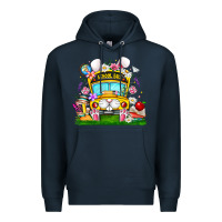 Navy Easter School Bus Premium Hoodie - CowhideDigitalArt