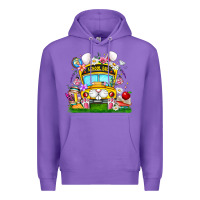 Purple Easter School Bus Premium Hoodie - CowhideDigitalArt