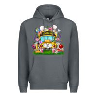 Rock Easter School Bus Premium Hoodie - CowhideDigitalArt