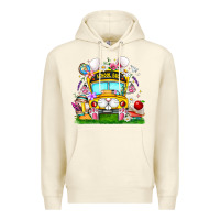 Sandshell Easter School Bus Premium Hoodie - CowhideDigitalArt