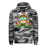 Slate Camo Easter School Bus Premium Hoodie - CowhideDigitalArt