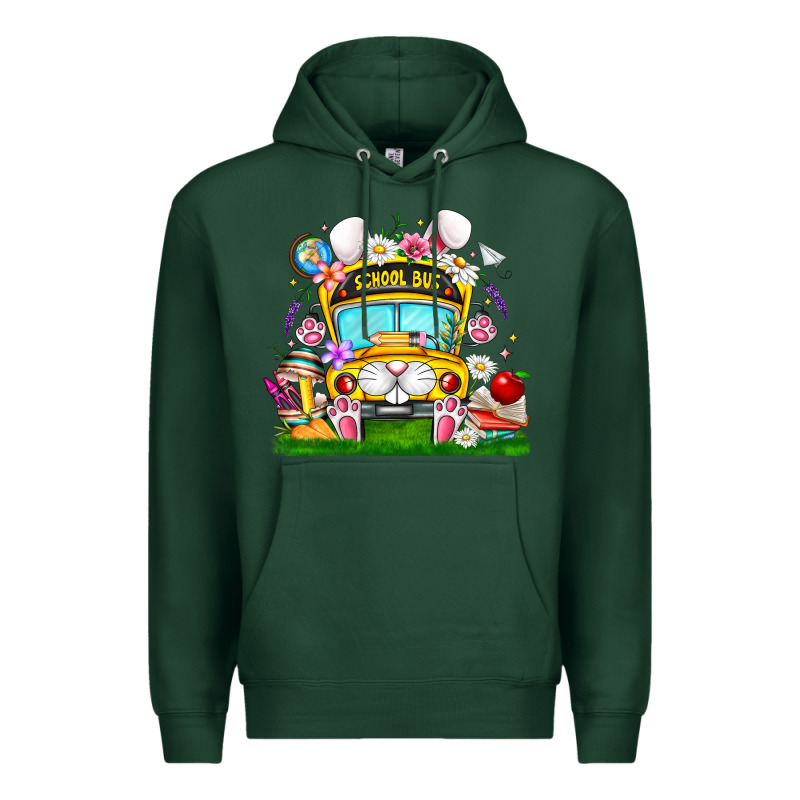 Easter School Bus Premium Hoodie by CowhideDigitalArt | Teevron