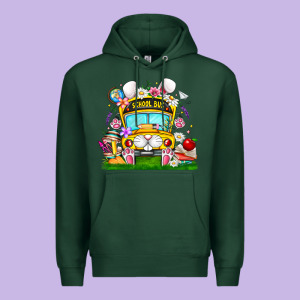 Easter School Bus Premium Hoodie Designed By Cowhidedigitalart