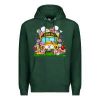 Sports Green Easter School Bus Premium Hoodie - CowhideDigitalArt
