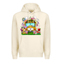 Tofu Easter School Bus Premium Hoodie - CowhideDigitalArt