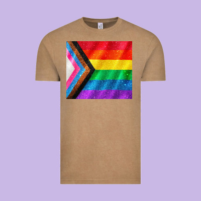 Pride Flag Vintage Tee Designed By Cowgirlartshop