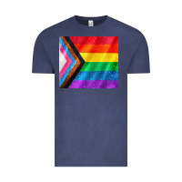 Vintage Denim Pride flag Vintage Tee - CowGirlArtShop
