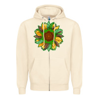 Sandshell st patricks sunflower with leopard  shamrock and glitter Zipper Hoodie - Artiststas
