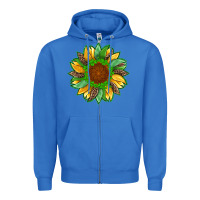 True Royal st patricks sunflower with leopard  shamrock and glitter Zipper Hoodie - Artiststas