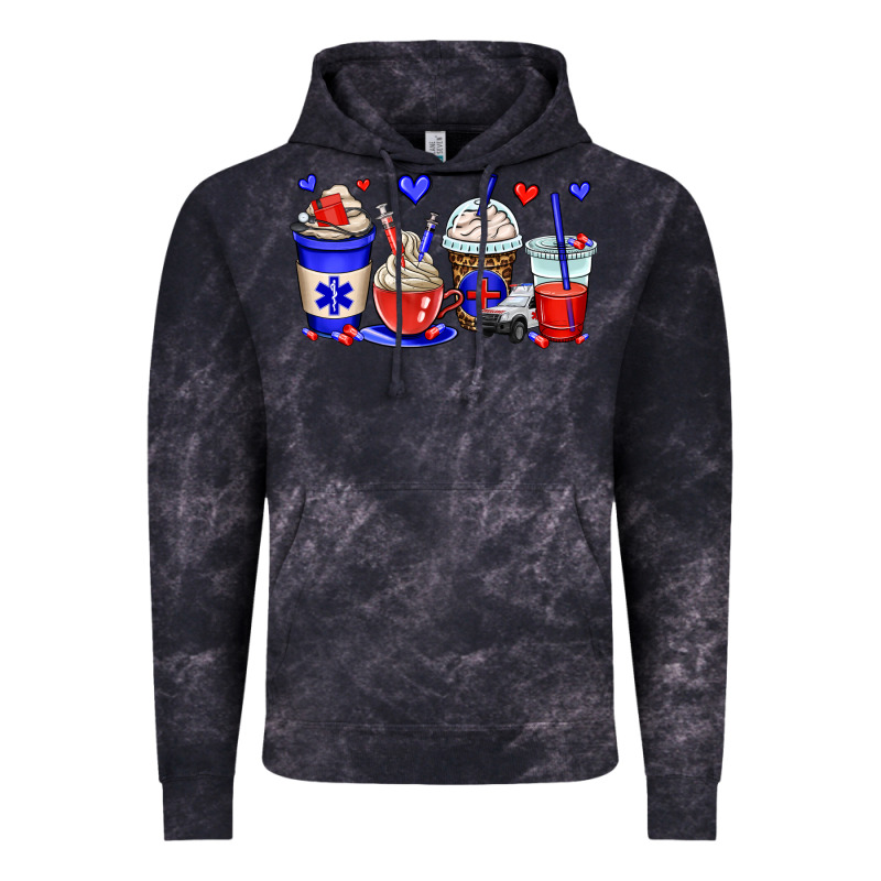 Emt Emergency Medical Technician Coffee Cups Vintage Hoodie by OliviaCreatesArt | Teevron