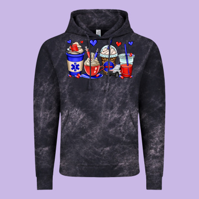 Emt Emergency Medical Technician Coffee Cups Vintage Hoodie Designed By Oliviacreatesart