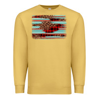Antique Gold leopard serape background Premium Sweatshirt - BarkalooDesign