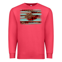 Cardinal leopard serape background Premium Sweatshirt - BarkalooDesign
