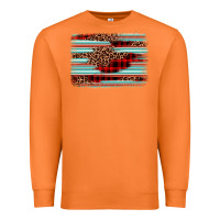 Carrot leopard serape background Premium Sweatshirt - BarkalooDesign