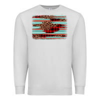 Dove Grey leopard serape background Premium Sweatshirt - BarkalooDesign