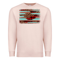 Pale Pink leopard serape background Premium Sweatshirt - BarkalooDesign