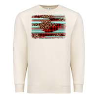 Sandshell leopard serape background Premium Sweatshirt - BarkalooDesign