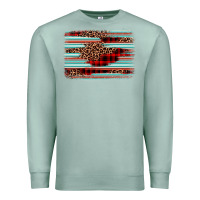 Seafoam leopard serape background Premium Sweatshirt - BarkalooDesign