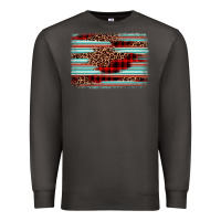Smoke leopard serape background Premium Sweatshirt - BarkalooDesign