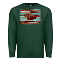 Sports Green leopard serape background Premium Sweatshirt - BarkalooDesign
