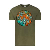 Vintage Olive western pattern circle Vintage Tee - Jasminsmagicworld