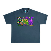 Midnight Navy Peace Love Crawfish Urban Heavy Tee - HowdyJamesFarm
