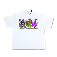 White Peace Love Crawfish Urban Heavy Tee - HowdyJamesFarm