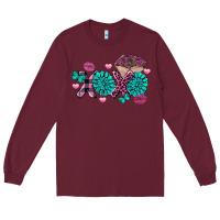 Burgundy Xoxo Valentine's Day turquoise gemstone Long Sleeve Tee - FaDigitalArtStudio