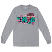 Heather Grey Xoxo Valentine's Day turquoise gemstone Long Sleeve Tee - FaDigitalArtStudio