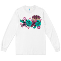 White Xoxo Valentine's Day turquoise gemstone Long Sleeve Tee - FaDigitalArtStudio